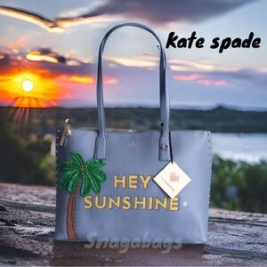 Kate Spade Hey Sunshine Leather Tote Bag Purse